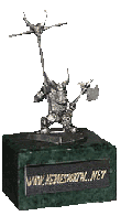 A tin figurine of an orc